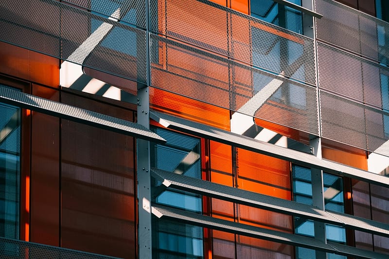 Blue and Orange architecture that shows movement like how interest rates affect Municipal Bonds